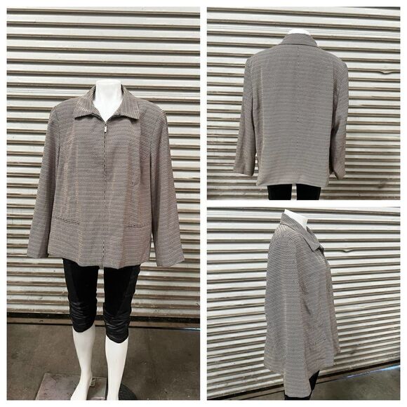 Maggie McNauchton jacket zip up long sleeve faux pockets long sleeve size 20W - Picture 1 of 6